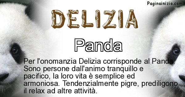 Delizia - Animale associato al nome Delizia