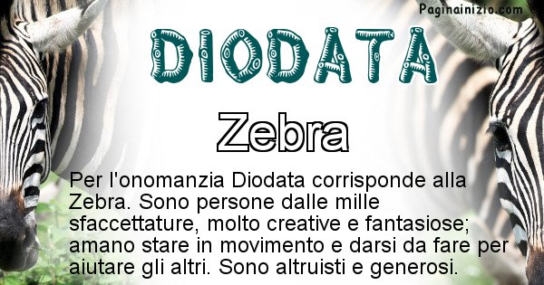 Diodata - Animale associato al nome Diodata