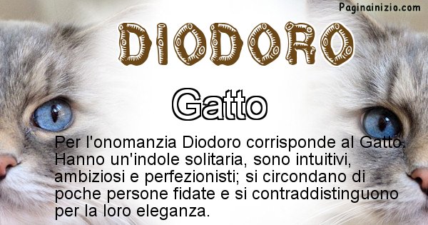 Diodoro - Animale associato al nome Diodoro