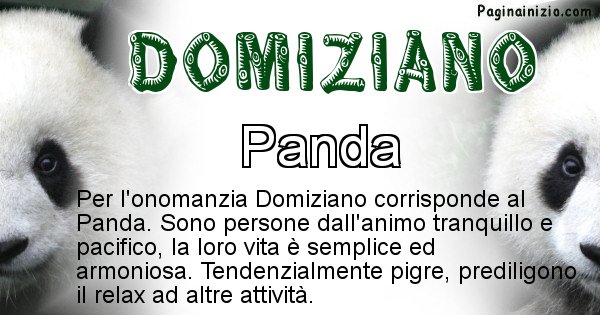 Domiziano - Animale associato al nome Domiziano