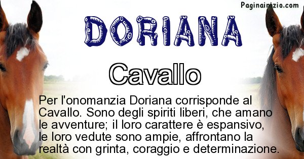 Doriana - Animale associato al nome Doriana