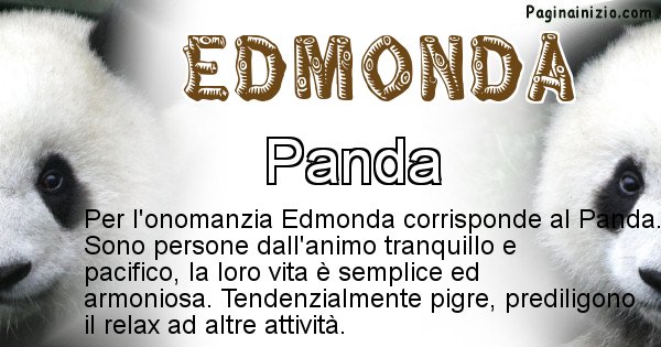 Edmonda - Animale associato al nome Edmonda