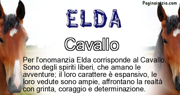 Elda - Animale associato al nome Elda