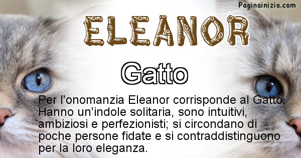 Eleanor - Animale associato al nome Eleanor