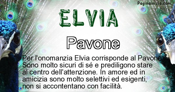 Elvia - Animale associato al nome Elvia