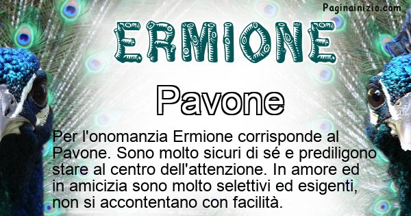 Ermione - Animale associato al nome Ermione