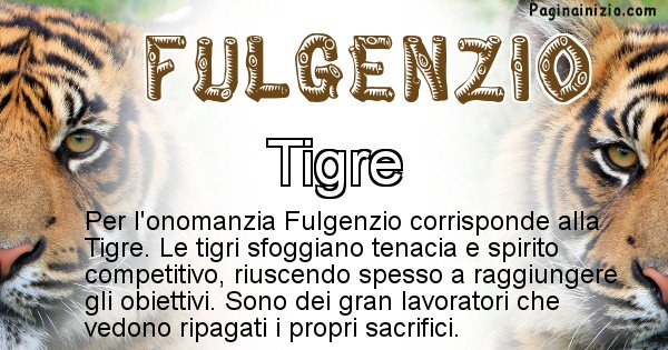 Fulgenzio - Animale associato al nome Fulgenzio