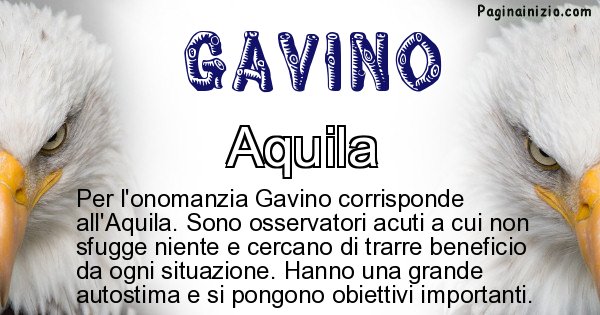 Gavino - Animale associato al nome Gavino