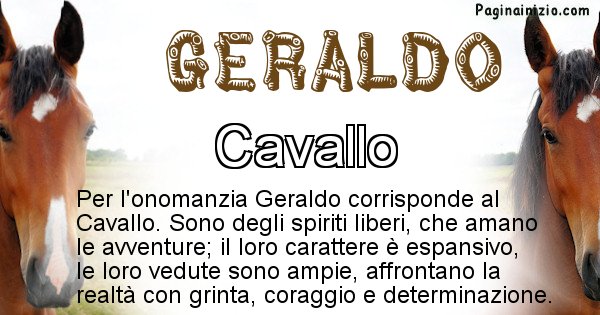 Geraldo - Animale associato al nome Geraldo