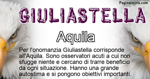 Giuliastella - Animale associato al nome Giuliastella