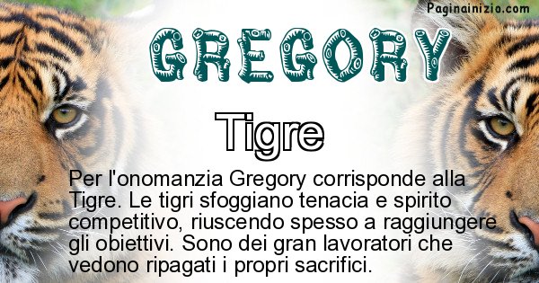 Gregory - Animale associato al nome Gregory