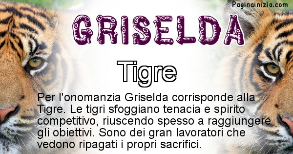 Griselda - Animale associato al nome Griselda