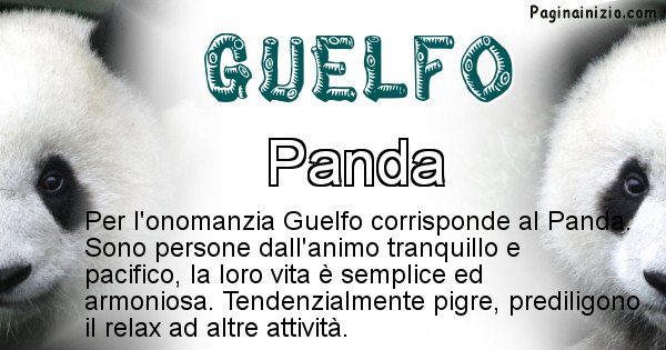 Guelfo - Animale associato al nome Guelfo