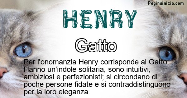 Henry - Animale associato al nome Henry