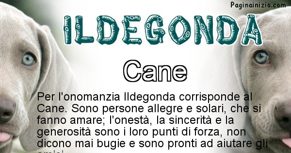 Ildegonda - Animale associato al nome Ildegonda