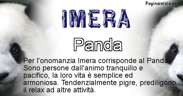 Imera - Animale associato al nome Imera