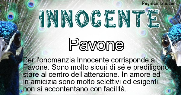 Innocente - Animale associato al nome Innocente