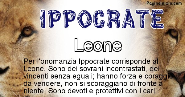 Ippocrate - Animale associato al nome Ippocrate