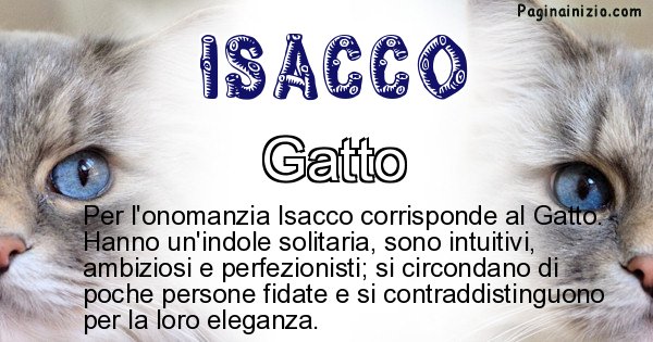 Isacco - Animale associato al nome Isacco