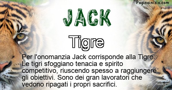 Jack - Animale associato al nome Jack