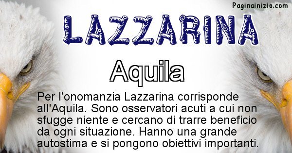 Lazzarina - Animale associato al nome Lazzarina