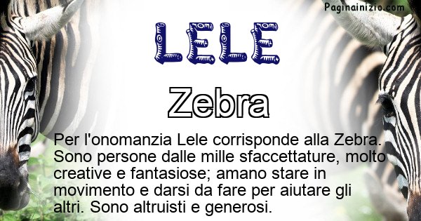 Lele - Animale associato al nome Lele