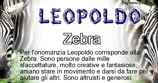 Leopoldo - Animale associato al nome Leopoldo