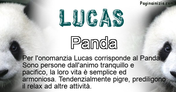 Lucas - Animale associato al nome Lucas