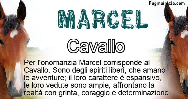 Marcel - Animale associato al nome Marcel