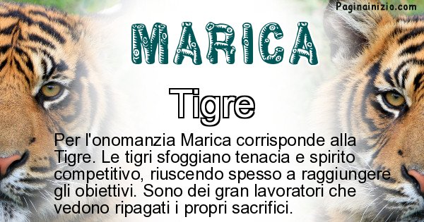 Marica - Animale associato al nome Marica