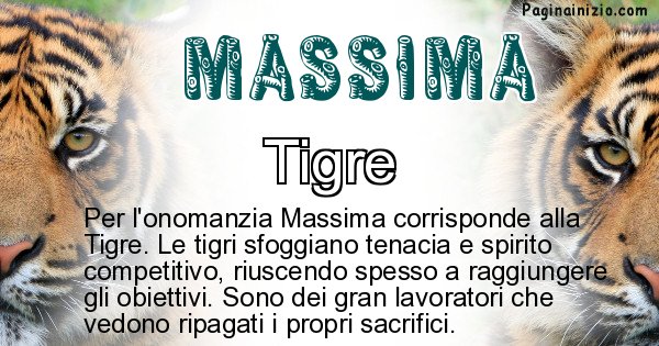 Massima - Animale associato al nome Massima