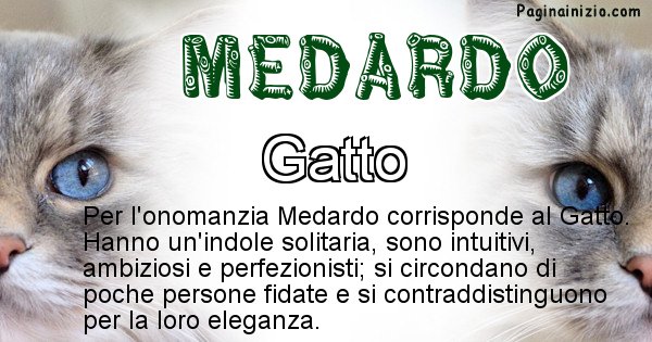 Medardo - Animale associato al nome Medardo