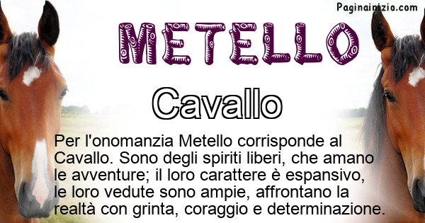 Metello - Animale associato al nome Metello