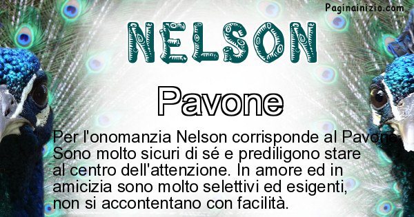 Nelson - Animale associato al nome Nelson