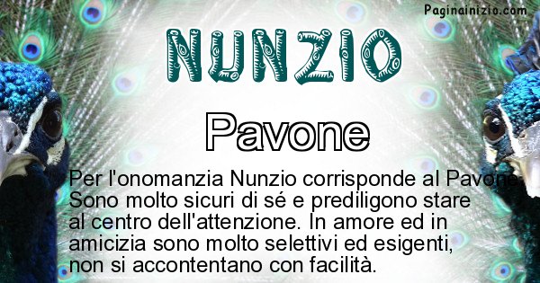 Nunzio - Animale associato al nome Nunzio