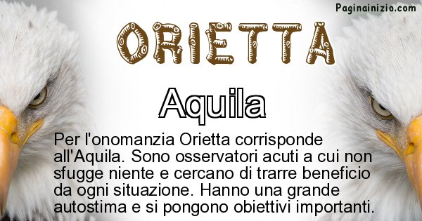 Orietta - Animale associato al nome Orietta