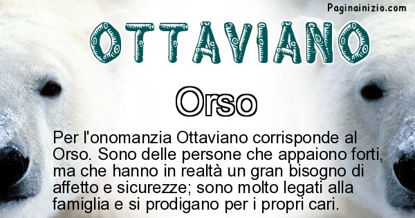 Ottaviano - Animale associato al nome Ottaviano