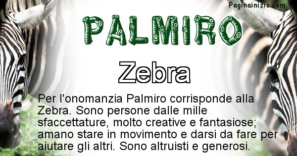 Palmiro - Animale associato al nome Palmiro