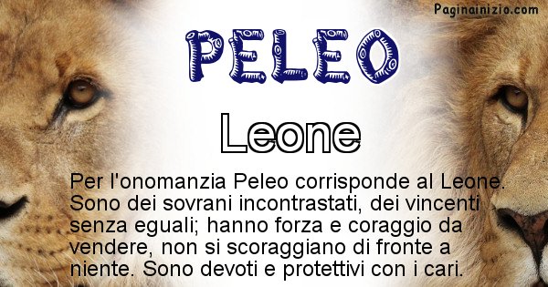 Peleo - Animale associato al nome Peleo