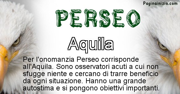 Perseo - Animale associato al nome Perseo