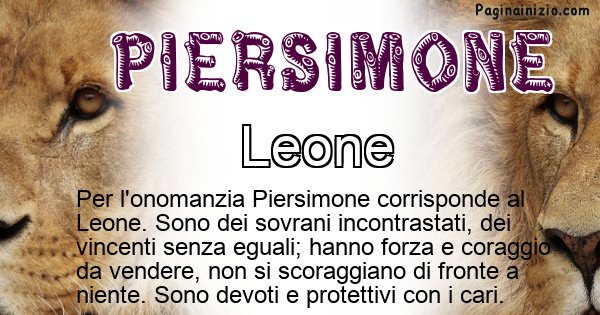 Piersimone - Animale associato al nome Piersimone