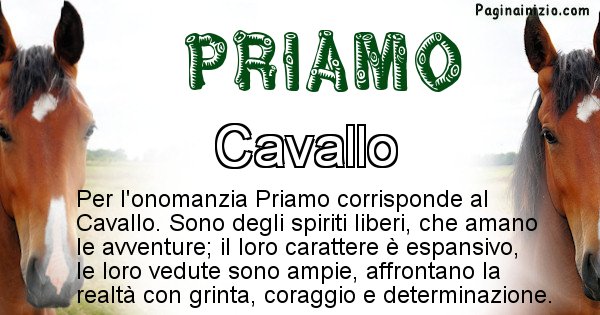 Priamo - Animale associato al nome Priamo