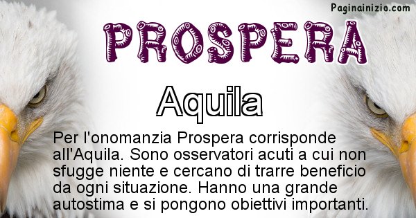 Prospera - Animale associato al nome Prospera