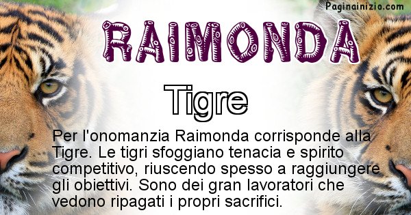 Raimonda - Animale associato al nome Raimonda