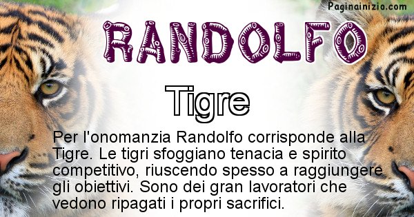 Randolfo - Animale associato al nome Randolfo