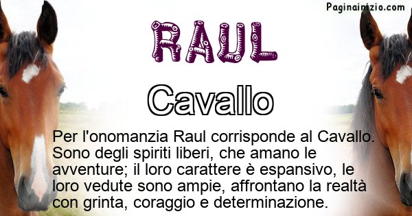 Raul - Animale associato al nome Raul