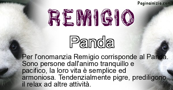 Remigio - Animale associato al nome Remigio