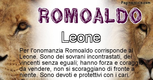 Romoaldo - Animale associato al nome Romoaldo