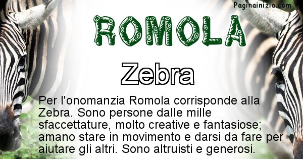 Romola - Animale associato al nome Romola