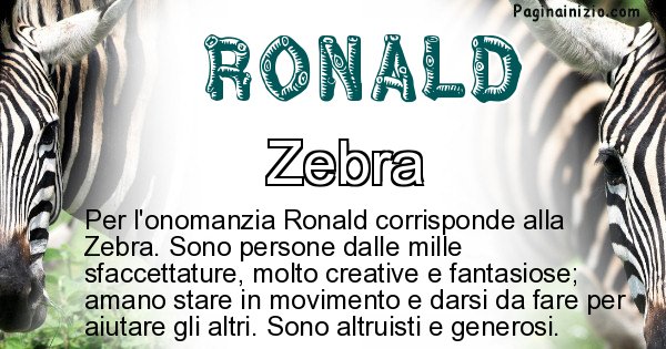 Ronald - Animale associato al nome Ronald